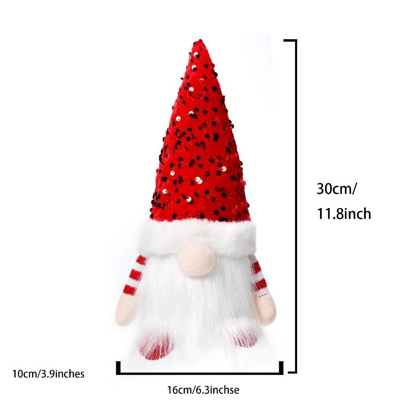 Gnome 30cm Christmas Decorations Light Up Christmas Gnomes Plush Doll Ornaments Knited Elf Dwarf Gift Home Table Decor