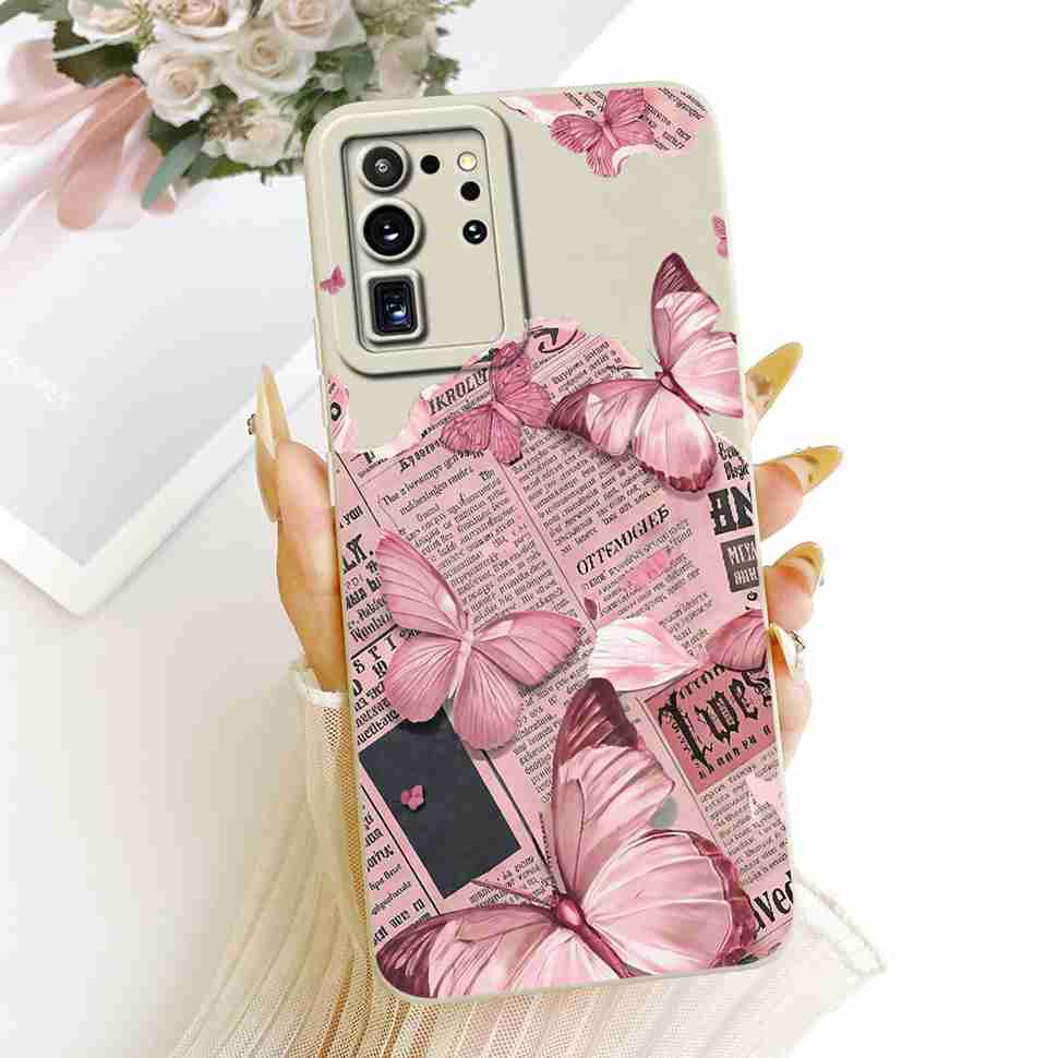 For Samsung Galaxy S20 Ultra Case Popular Color Floral Print Silicone Back Cover For Samsung S20 Ultra 4G 5G Phone Cases Fundas