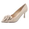 Pointed-toe Stiletto High-heeled Shoes  Spring New Fairy Style Korean Flower High-heeled Shoes Spot