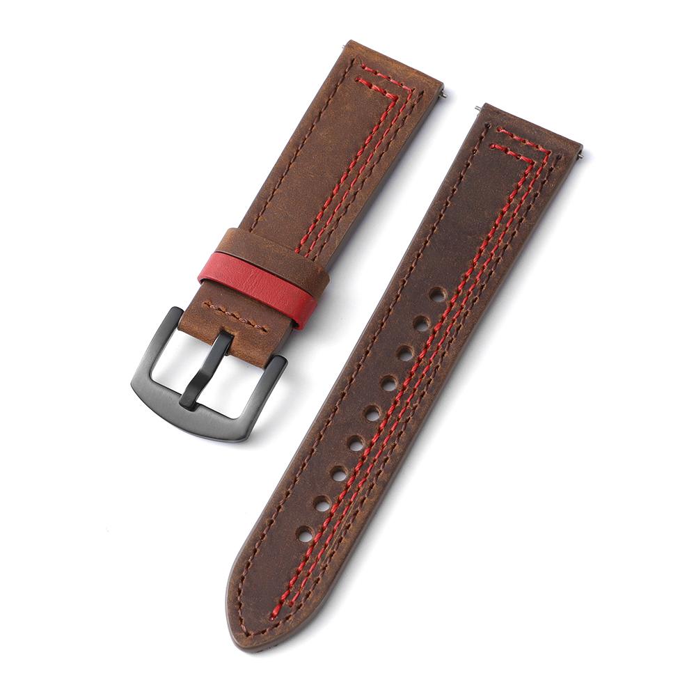 Vintage Genuine Leather Watchbands for Samsung Galaxy for Huawei Bands 22mm 20mm Women Men Cowhide Watch Band Strap Watchband