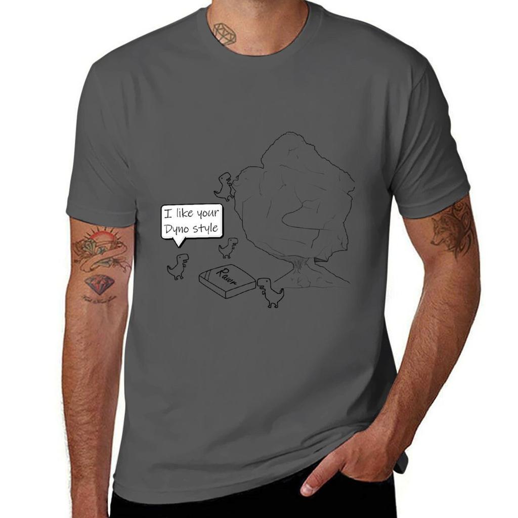 Camiseta Dyno Bouldering Escalada Dinos Estampado Elegante Manga Corta