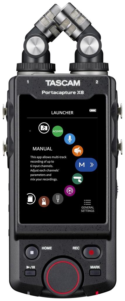 TASCAM Portacapture X8 Float 192kHz Portable Recorder for USB ASMR 32-bit (Hi-Res) 8-Track Podcasts, Microphone, YouTube,
