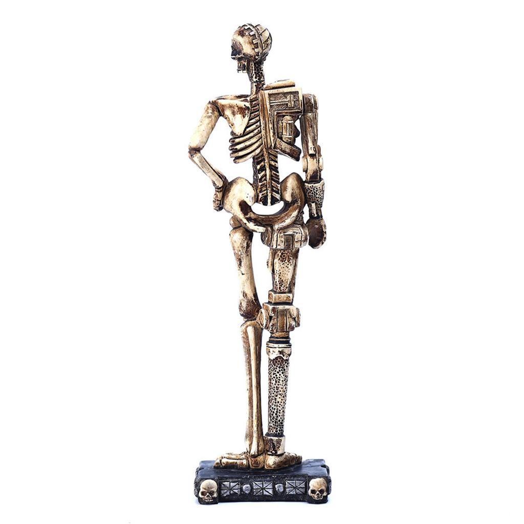 Semi-mechanical Resin Skull Ornament Desktop Human Skeleton Statue Home ...