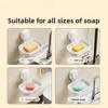 Bathroom Non Perforated Soap Box Suction Cup Wall Mounted Toilet Single and Double Layer Washroom Household Drain Storage Rack