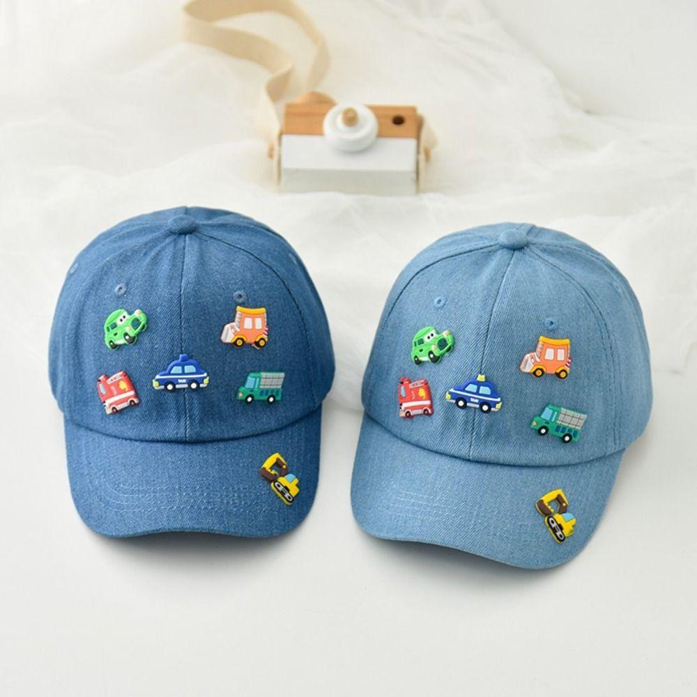 Cartoon Children Sports Hats Vehicles Pattern Baby Sun Visor Hat Toddler Peaked Caps Boys Girls