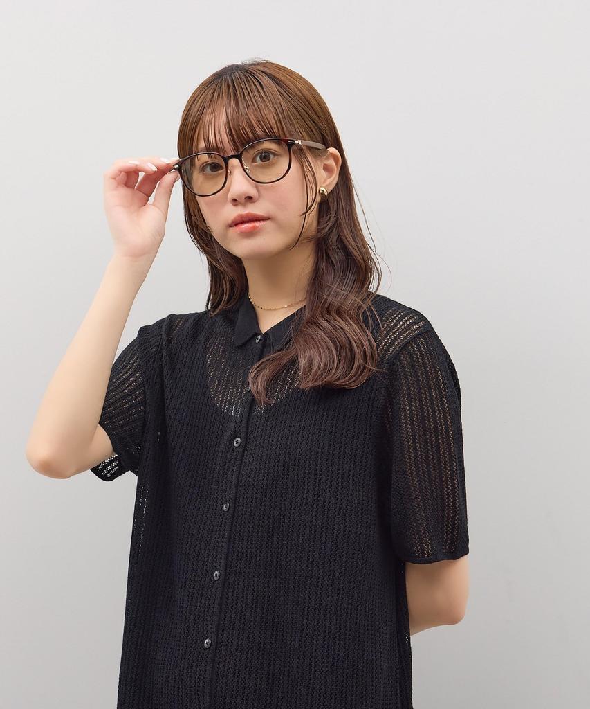 Zoff Sunglasses Colored Rubber Nose Stylish UV Unisex for Men and Women SUNCUTGlasses/UV100%CUT Boston-Style Lenses, Leather-Look Temples, Pads,