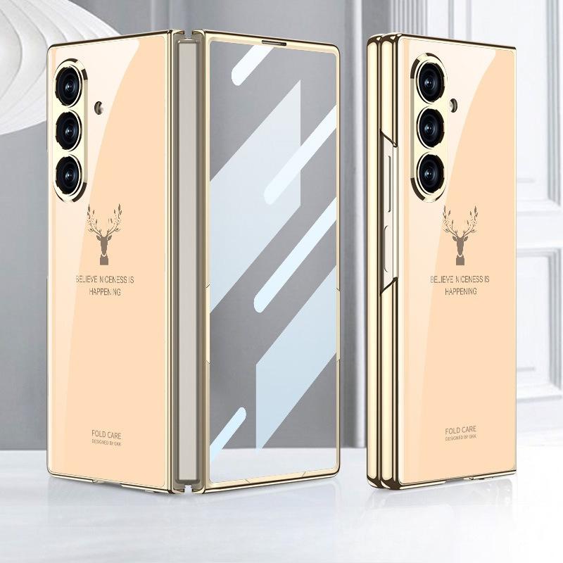 Samsung ZFold8Ultra Electroplated Anti-drop Mobile Phone Case Glass Pattern Folding Screen Hard Case