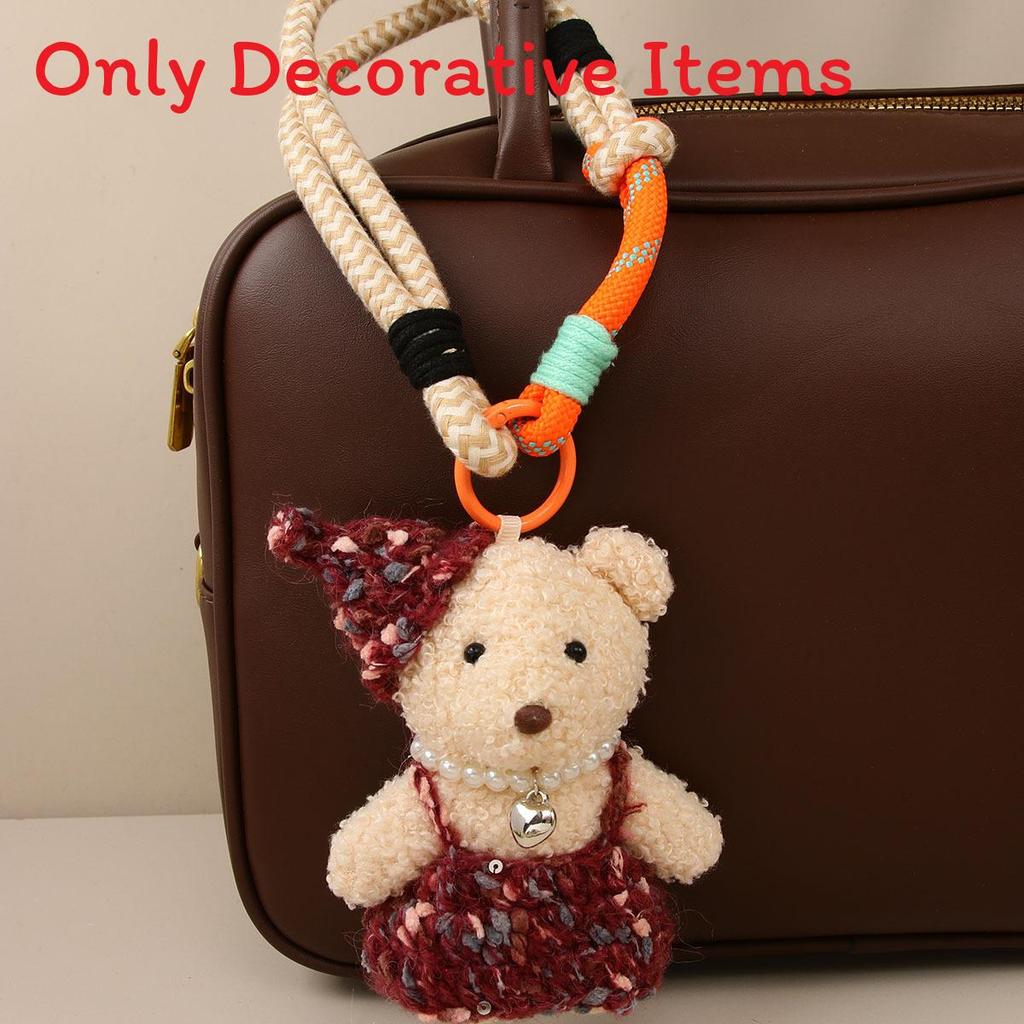 Cute Plush Bear Keychain With Woolen Sweater For Kids And Teen Gift