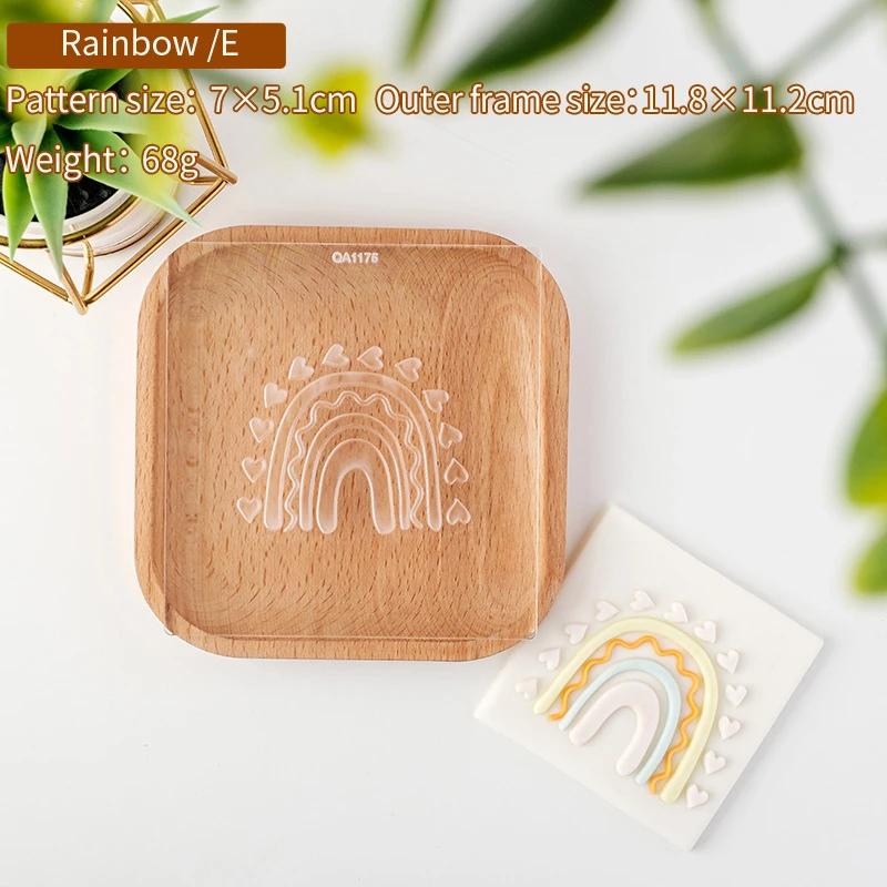 Boho Arch Rainbow Cookie Cutter Mold Bohemian Arched Cake Decorating Tool Birthday Wedding Baby Shower Biscuit Stamp for Baking