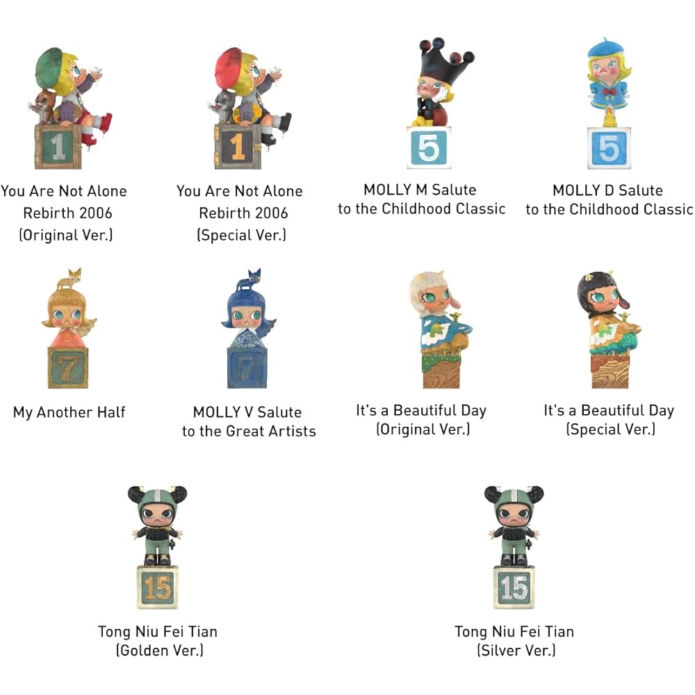 Pop Mart Molly Anniversary Classical Retro Series Blind Box Figure 1 Piece Premium Toy Original Character
