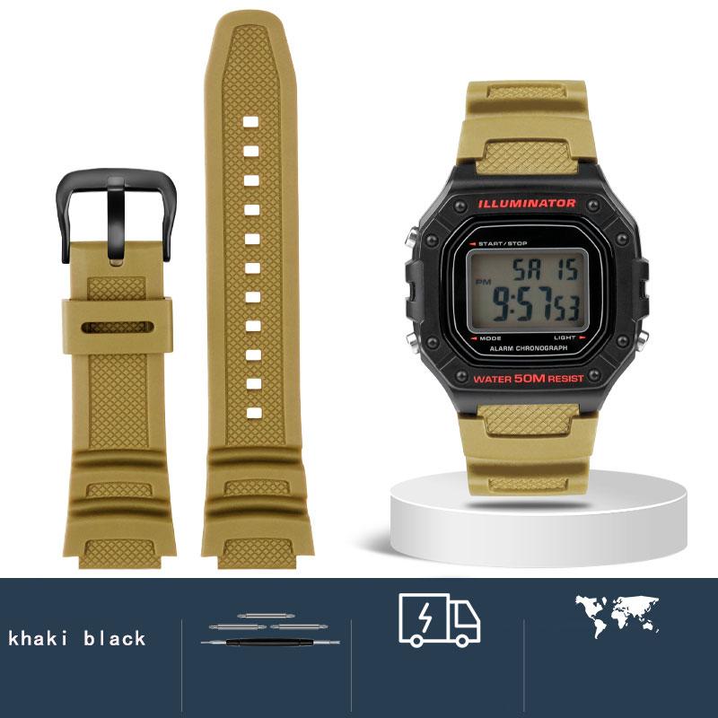 Silicone watch strap  for Casio Watch Strap w-218h/ae-1200 /1100 / f-108 /sgw300 /400 /500 /w-800h / mrw-200