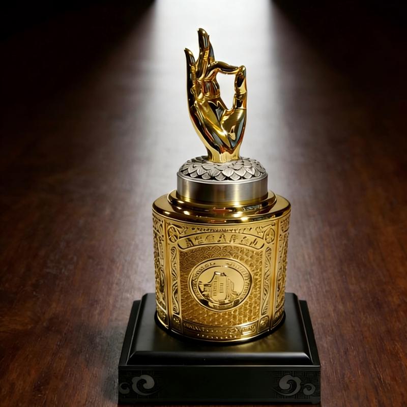 PEWTER GALLERY Mount Tai  Flickering Light  Tin Canister