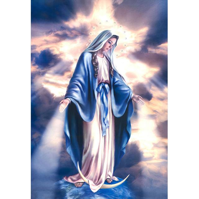 Sacred Heart of Jesus The Virgin Mary of Guadalupe Canvas Painting Poster Print Wall Art Picture for Living Room Office Decorate No Frame