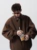 Men's Plaid Patchwork Casual Jacket - American Style Two-Piece Design for Spring and Autumn