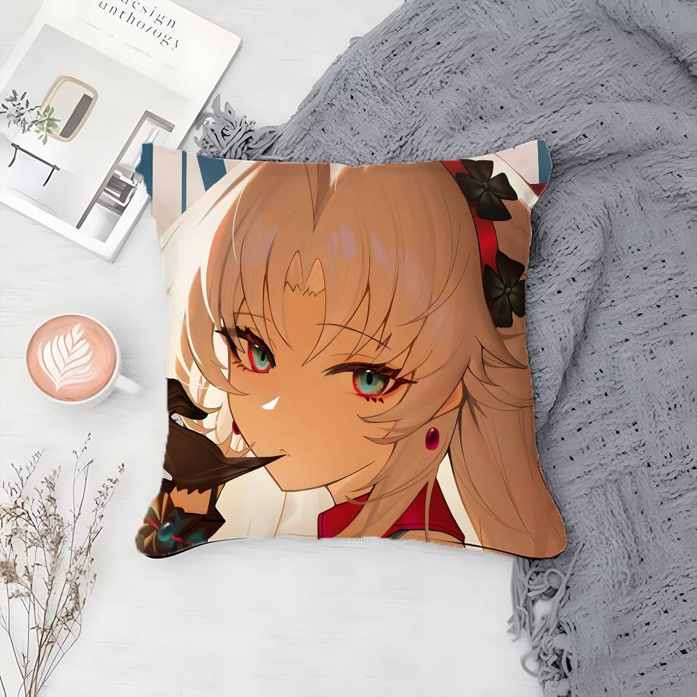 

Carlotta Montelli W-Wuthering Waves-MT Pillow Case Printing Pillowcase Living Room Sofa Cushion Cover Bedroom Room Decor 12x12Inch