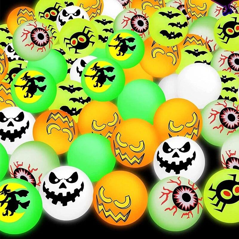 Year New Party 32Mm 8Pcs Creative Glow-In-The-Dark Devil Bounces Ball Solid Balls Gifts For Kids Adults Children's Birthday Gift Holiday Present