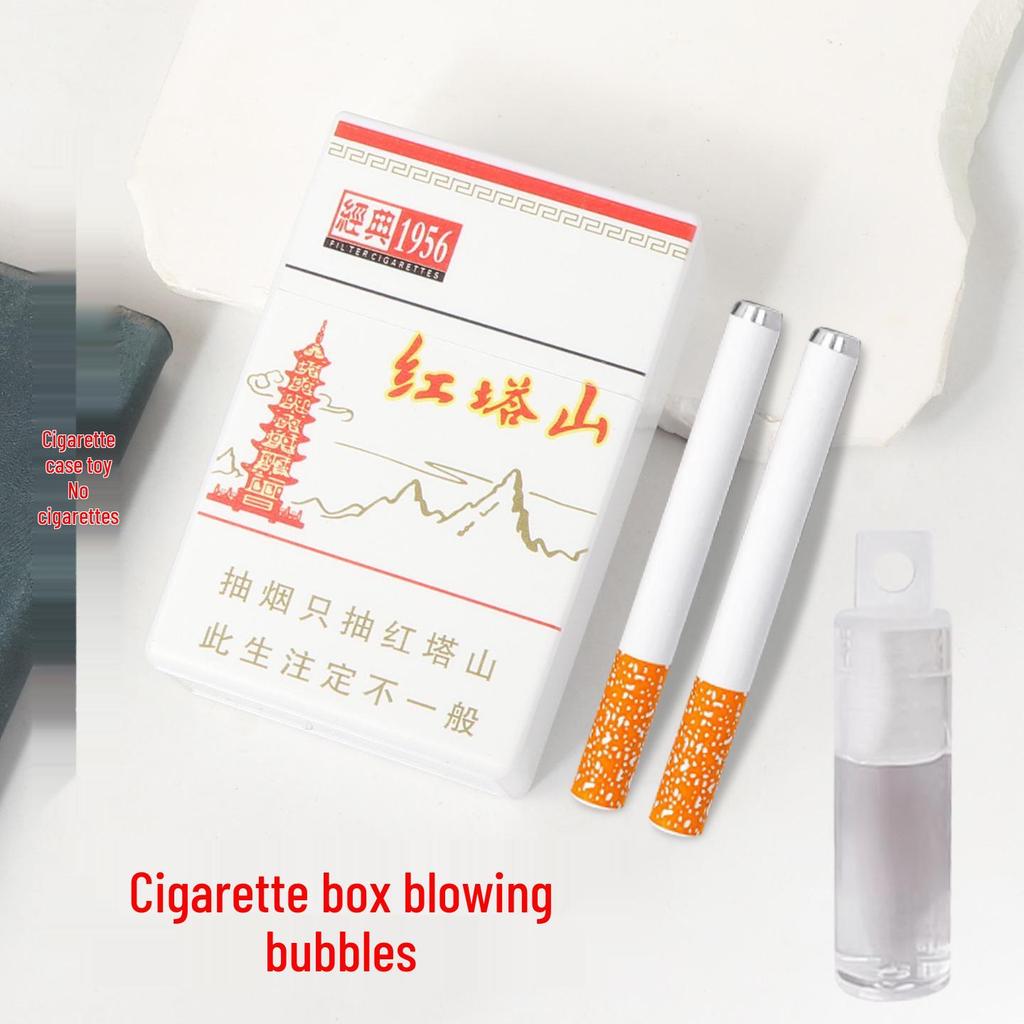 Bubble Blowing Cigarette Case Prank Toy - Adult Stress Relief & Quit Smoking Aid