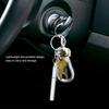 Stainless Steel Telescopic Pen 2 in 1 Multifunctional Extendable Keychain Pen Silver with Key Ring Retractable Ballpoint