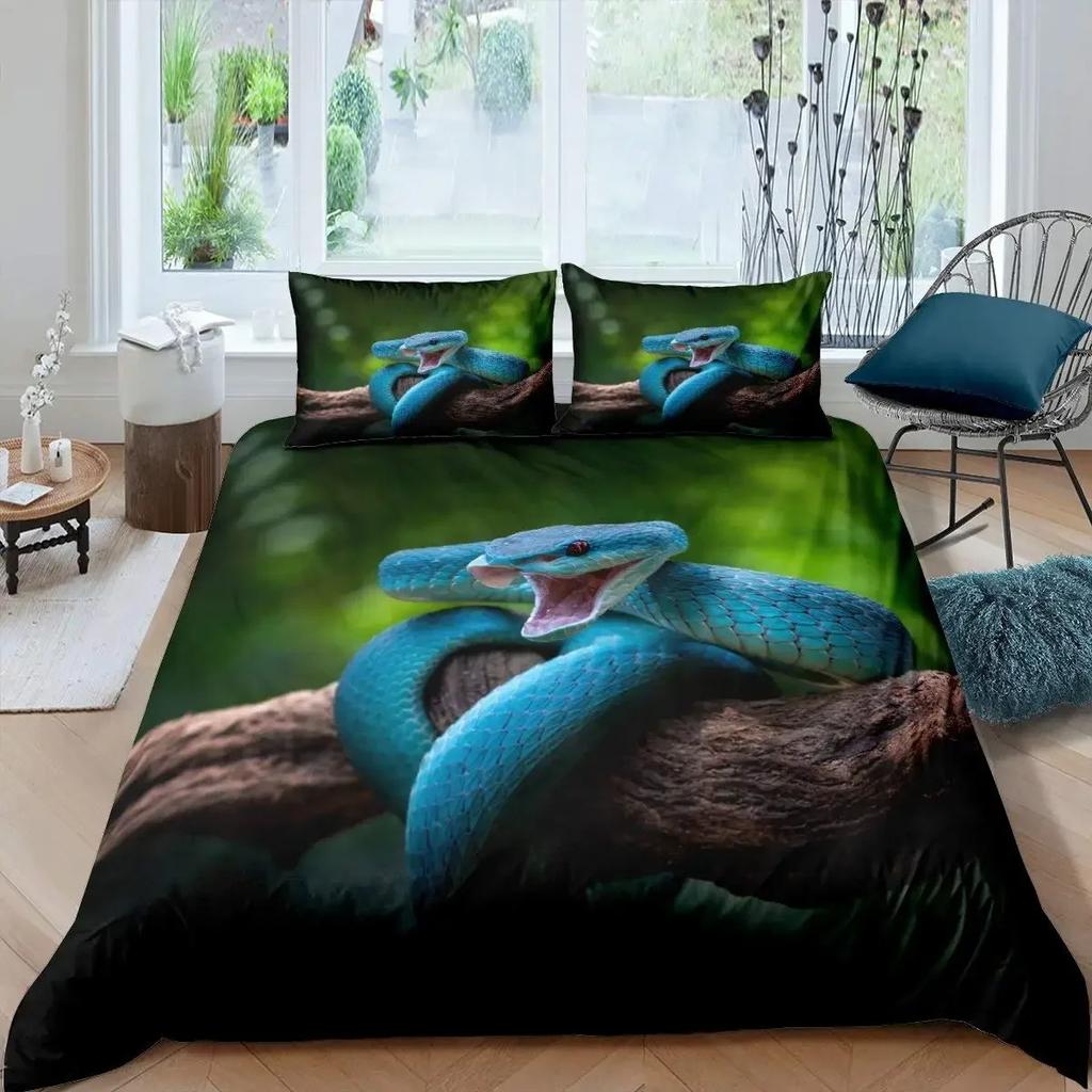 3D Printed Snake Style Bedding Set Duvet Cover Bedroom Comforter Covers Single Twin King Size Quilt Cover Home Textile