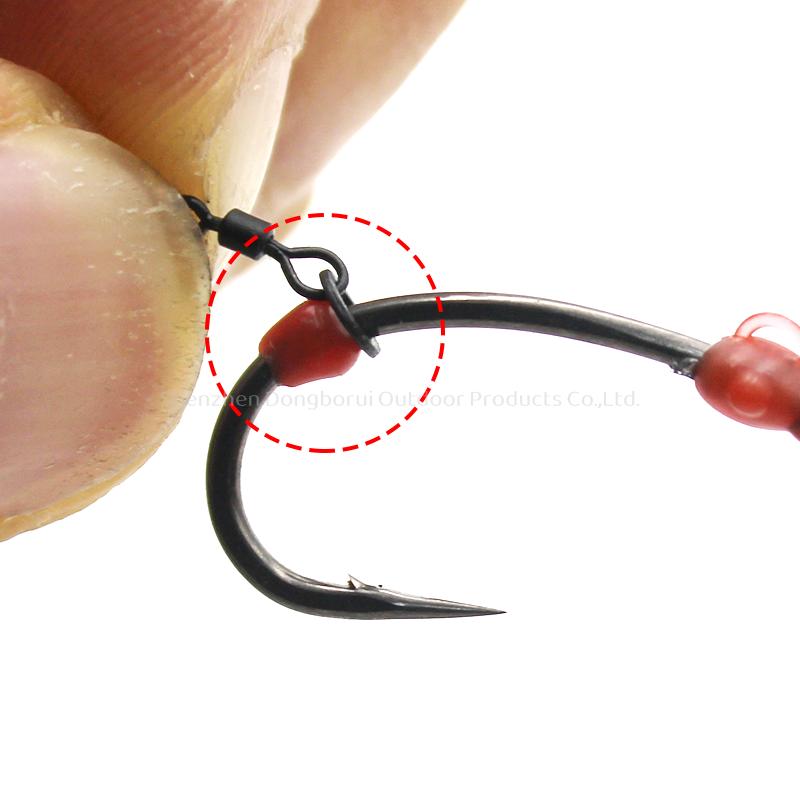 5pack Carp Fishing Accessories Red Rubbe Hood Bead Suitable For Hook Sizes 2 4 6 8 For Carp Fishing End Tackle