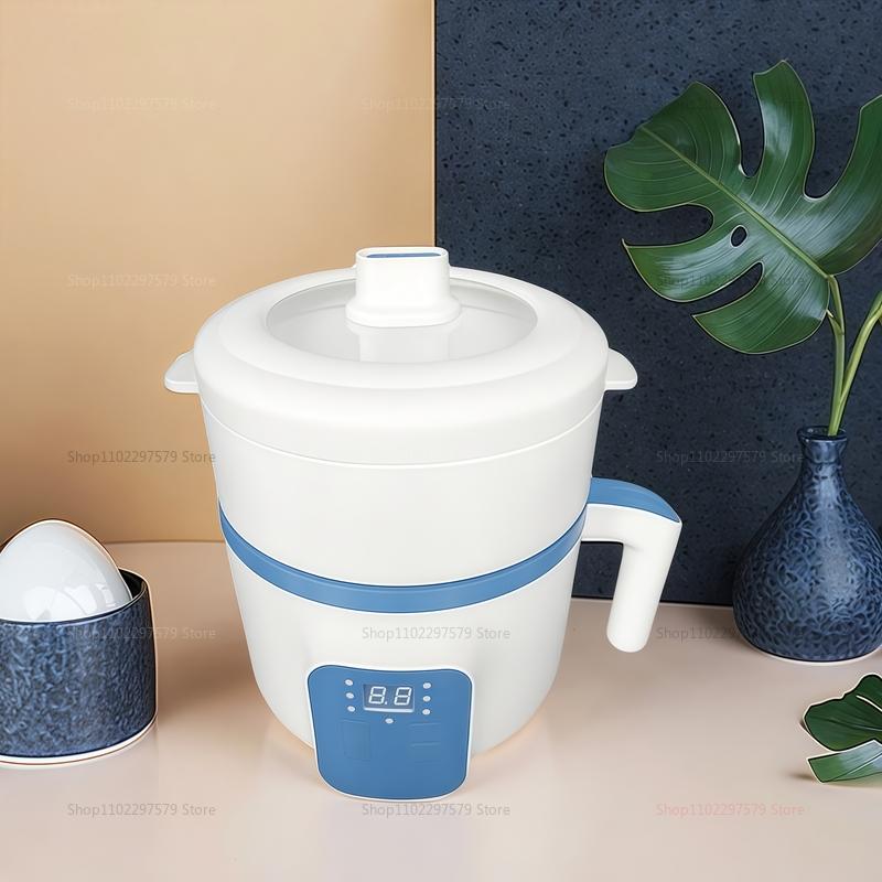 Pentola Elettrica per 1-2 Persone Antiaderente Multifunzionale Cuociriso Zuppa Stufato Uova Elettrodomestico da Cucina