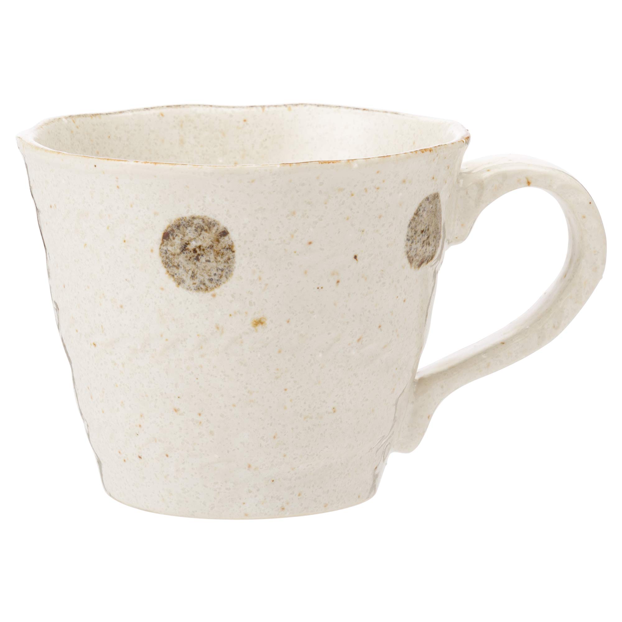 Mino ware polka dot white Karatsu mug k52017