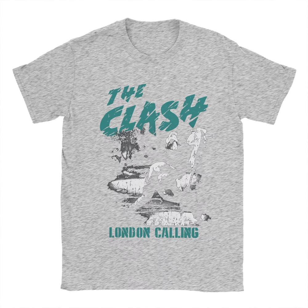 The Clash London Concert Punk Theme TShirt  Loose Fit Pure Cotton Unisex Streetwear Top   graphic t shirts harajuku t shirt