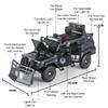 1:24 Rezvani Vengeance Spinosaurus Riot Police Car Model Toy Music Light Wheel Steering SWAT Models for Children's Gifts