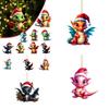 Colorful Cartoon Acrylic Dragon Christmas Tree Decoration Pendant For Unique Gifts