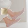 Women's Summer Ice Silk Invisible Socks Macaron Solid Color Cotton-soled Sweat-absorbing Boat Socks White Sneakers Versatile Short Socks