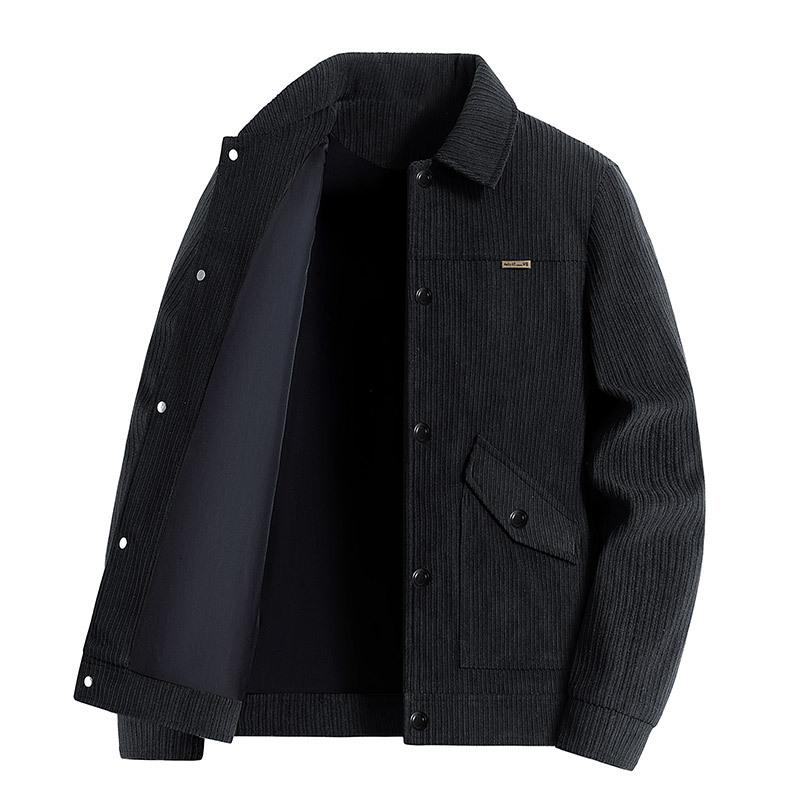 Spring and Autumn Jacket New Fashion Fashion Men's Loose American Top Jacket Lapel Temperament Casual