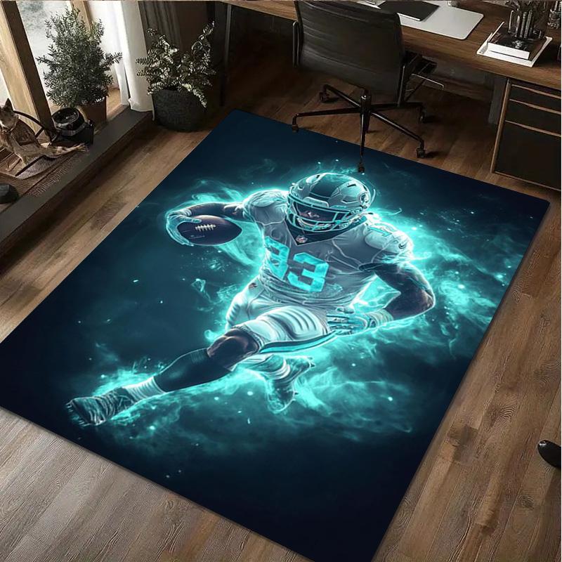 

American football player Rug - Home carpet Office Decorative Carpet For Living Room Bedroom Door Mat Floor Rug Computer Chair Area Rug 40x60cm( 15x23in )
