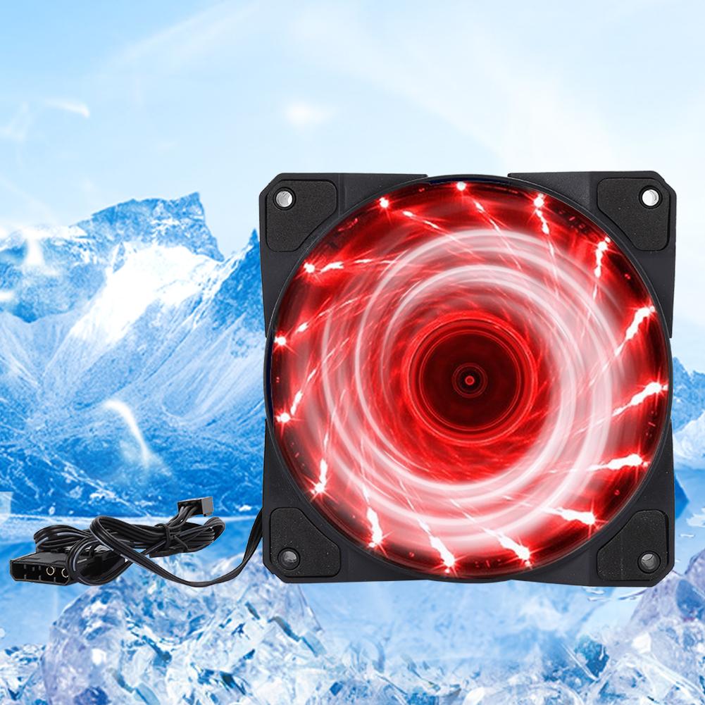 Chassis Fan Computer Cooler PC Accessory 3 Wire 15 Light Mute LED Streamer Colorful 12CM