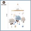 Let's Make Wooden Baby Rattles Soft Felt Cartoon Bear Cloudy Star Moon Hanging Bed Bell Mobile Crib Montessori Education