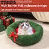 Cozy Winter Warm Thick Plush Cat House Dog House Contemporary Pet Bed No Assembly Needed All-Season Durable Indoor Outdoor Soft Pet Pad