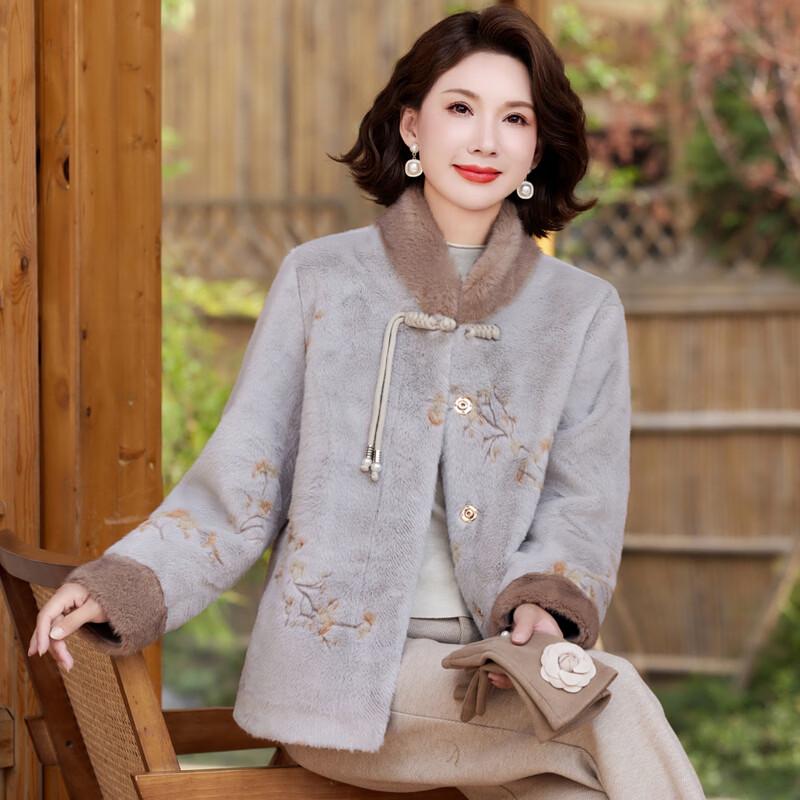 YUZHAOLIN Women's New Chinese Style Plush Winter Coat