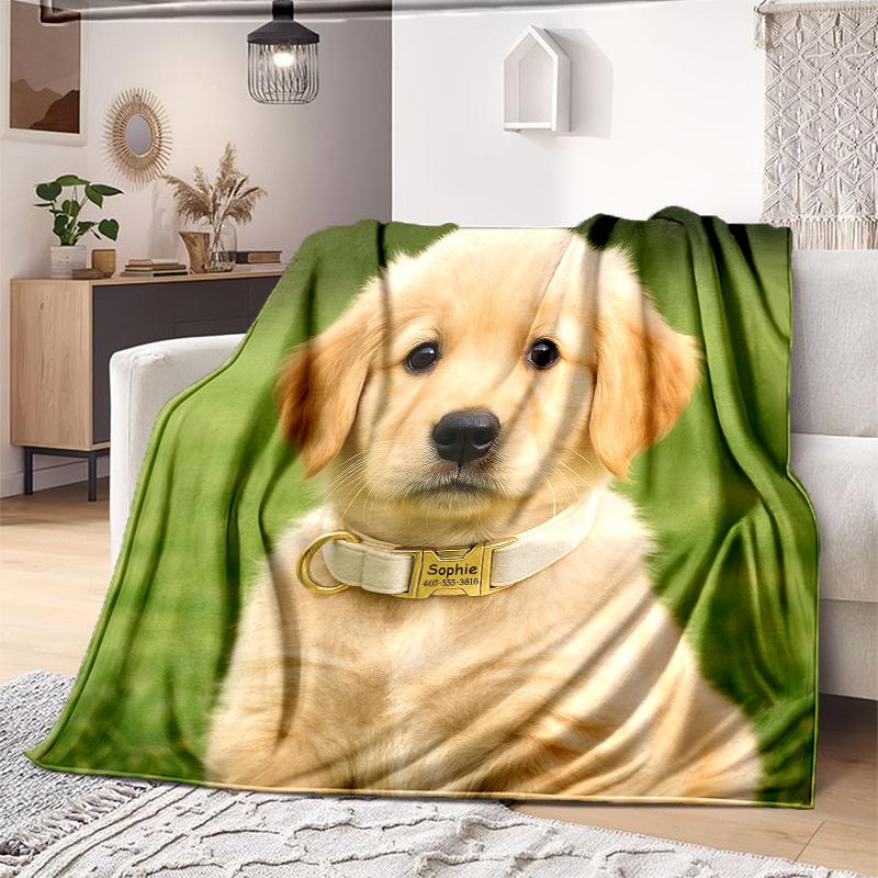 

1PC Dog cute printed blanket, all season lightweight home office outdoor nap multifunctional blanket A11 80cm x 120cm