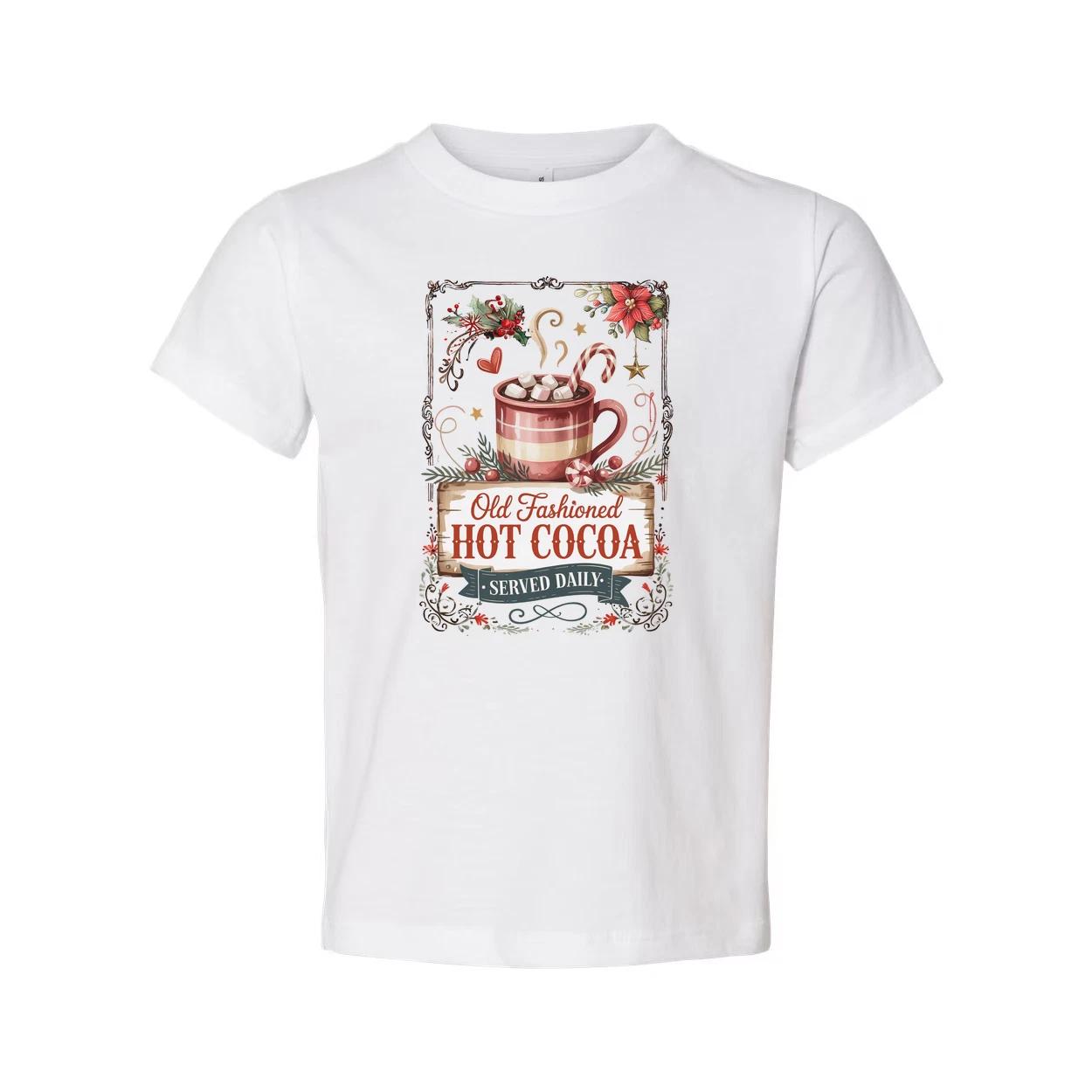 

Unisex Old Fashioned Hot Cocoa Graphic T Shirt With Vintage Cup Design And Seaso 3XL