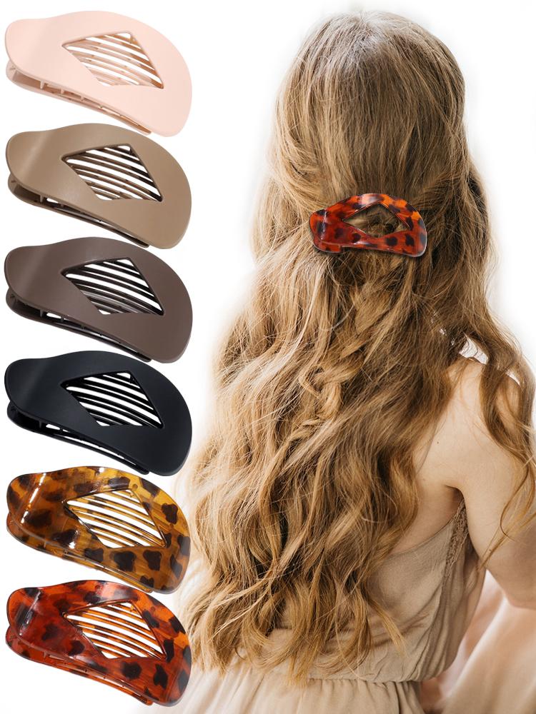 Elegante Entenschnabel-Haarspange für Frauen & Mädchen Entenschnäbel Flache Haarspangen Flache Runde Krallenklemmen für Dickes Oder Dünnes Haar