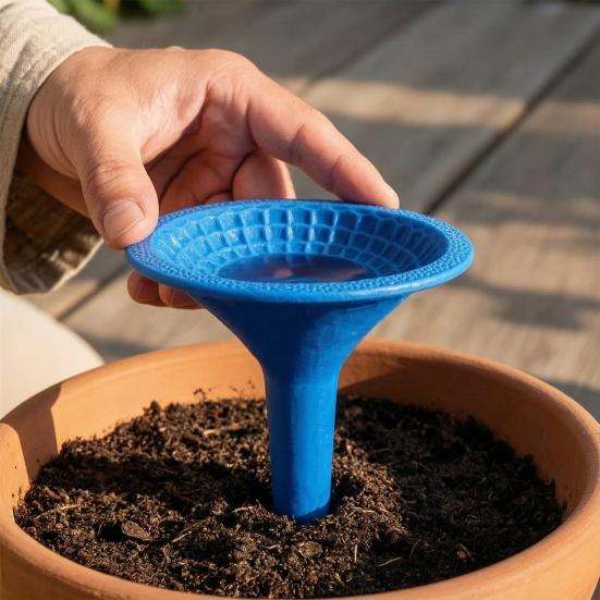 3D Printed Bee Watering Station, Flower Pot Plastic Bee Feeder with Stake, Bee Waterer Bath Bowl for Outdoor Outside Garden Courtyards