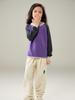100% Wool Color Block Crew Neck Sweater for Boys & Girls - 2025 Autumn/Winter Collection