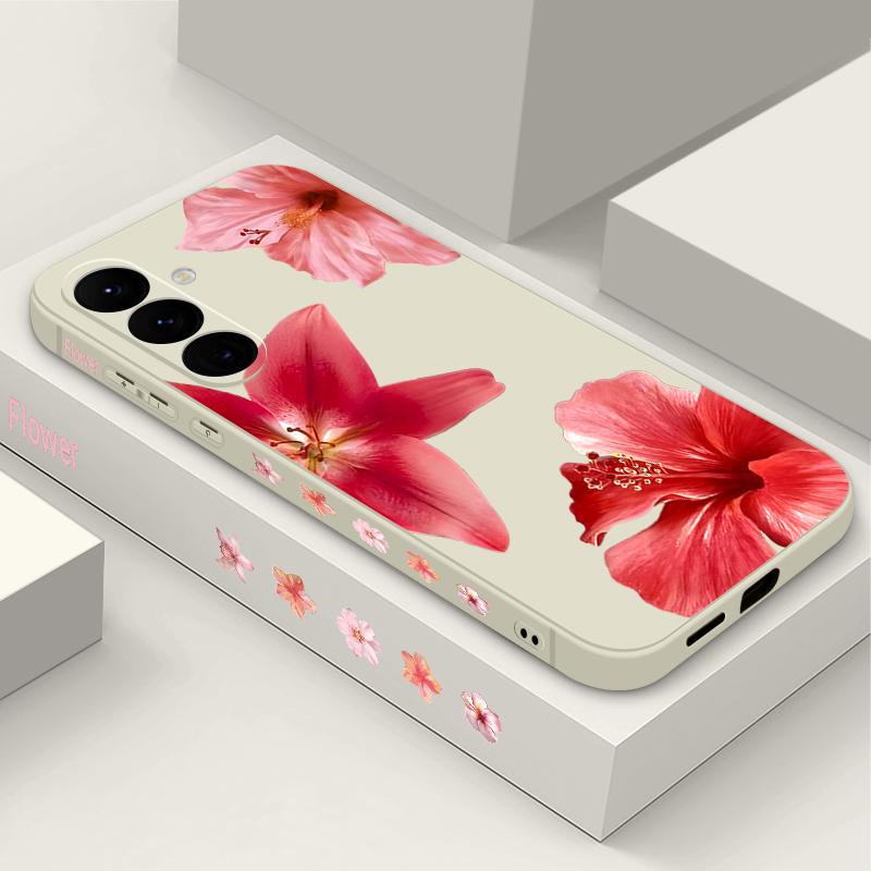 

Realistic Lily Flower Phone Case For Samsung Galaxy A56 A17 A26 A16 A36 A55 A54 A53 A15 S24 S25 FE S25 S22 S23 Ultra Plus Lanyard Soft Cover Samsung Galaxy A52 / A52S