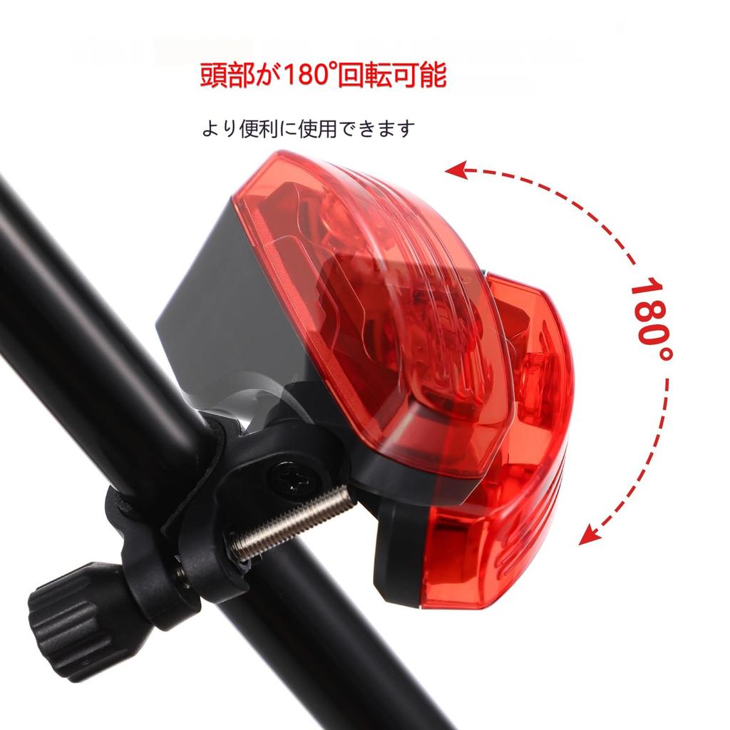 LIOOBO Luz Trasera de Bicicleta Automática con Energía Magnética Sin Batería ni Carga Ángulo Altamente Ajustable Se Puede Montar a la Izquierda o a la Derecha Luz, Iluminación,