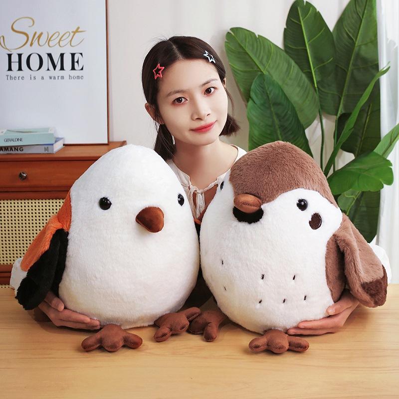 Simulation Sparrow Tit Doll Cute Bird Plush Toy Doll Children Dumpling Pillow Doll Girl Gift