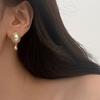 PONYKISS  Silver Geometric Oval Pearl Water Drop Stud Earrings for Women Trendy Fine  Minimalist Accessories