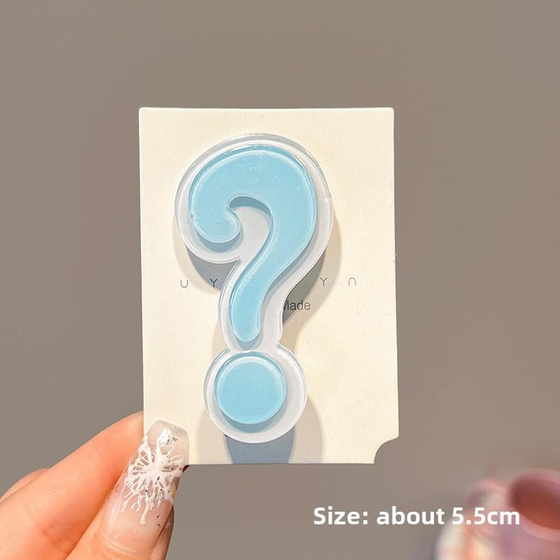 

Fun and Funny Question Mark Hair Clip for Women The Side and Bangs on The Forehead Cute and Creative Duckbill Hair Clip Headband синій