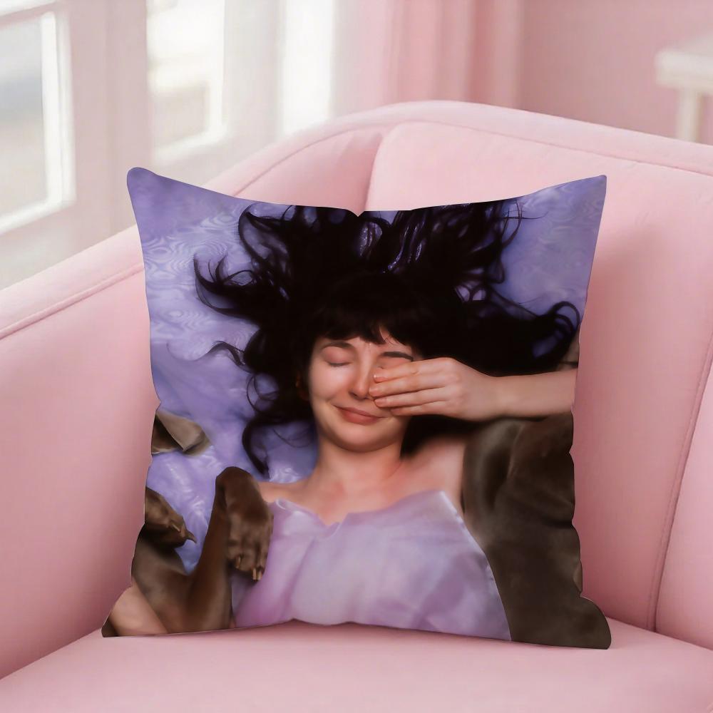 

Singer K-Kate Bush Hounds Of Love P Pillow Case Square Double-Sided Printing Short Plush Sofa Cushion Cover Bedroom Bedside 12x12Inch