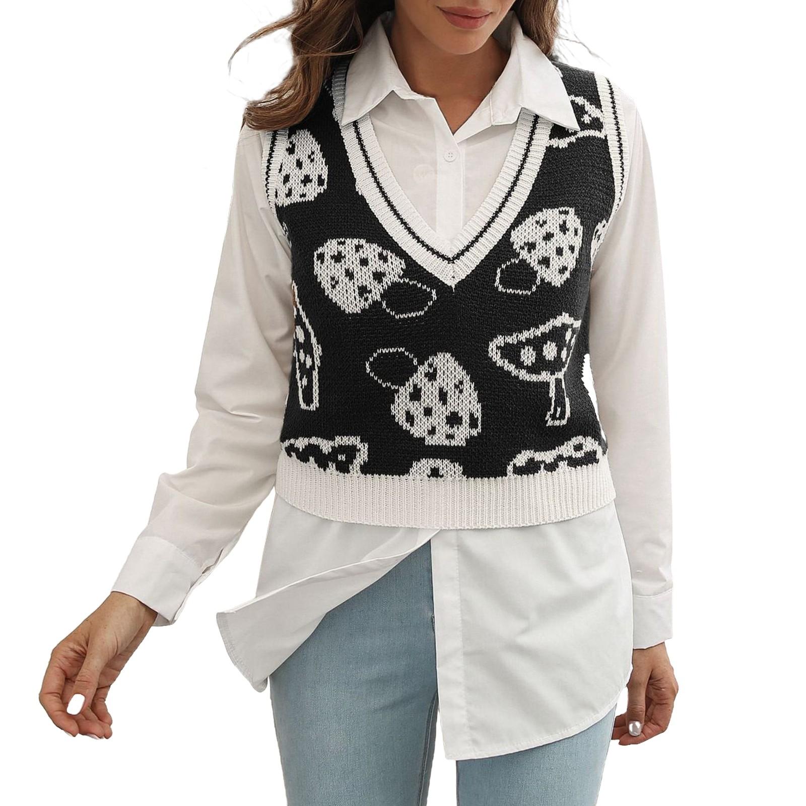 

Женский повседневный модный удобный уличный трендовый вязаный свитер S чёрный