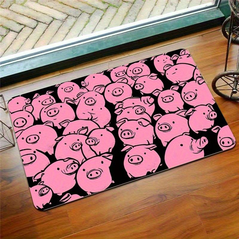

Cute Pink Pig Carpet Mat - Cartoon Animal Pattern Anti Slip Floor Carpet Used for Living Room Bedroom Home Decoration 40x60cm