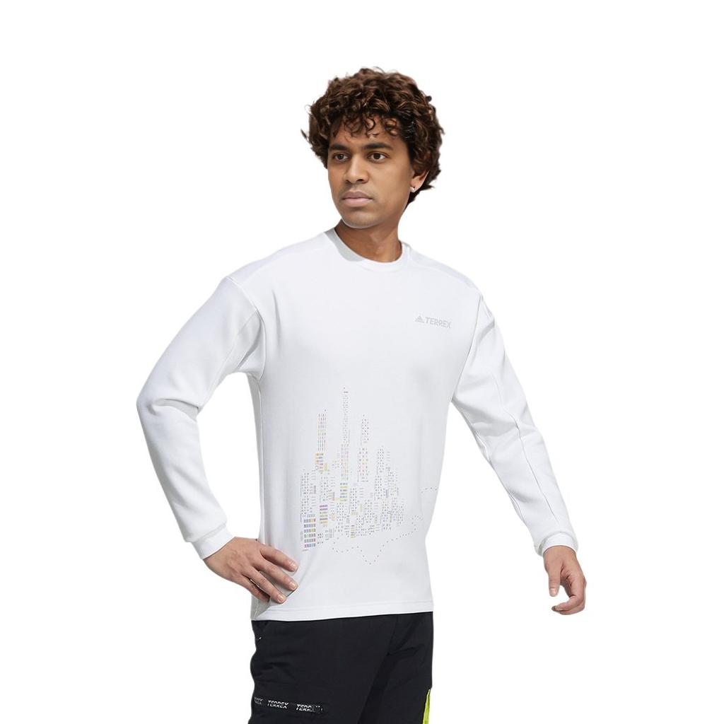 Adidas Sweatshirts Men's White Crew Neck Moderate Regular GN7572